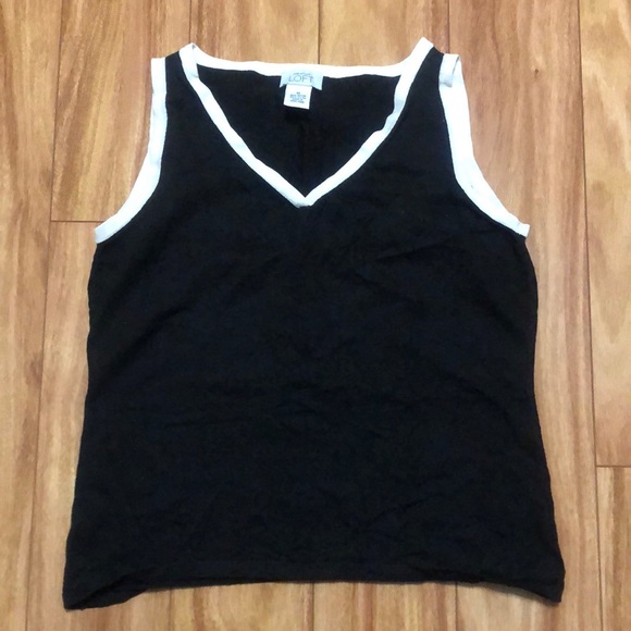 Ann Taylor Loft black tank top - Picture 1 of 4